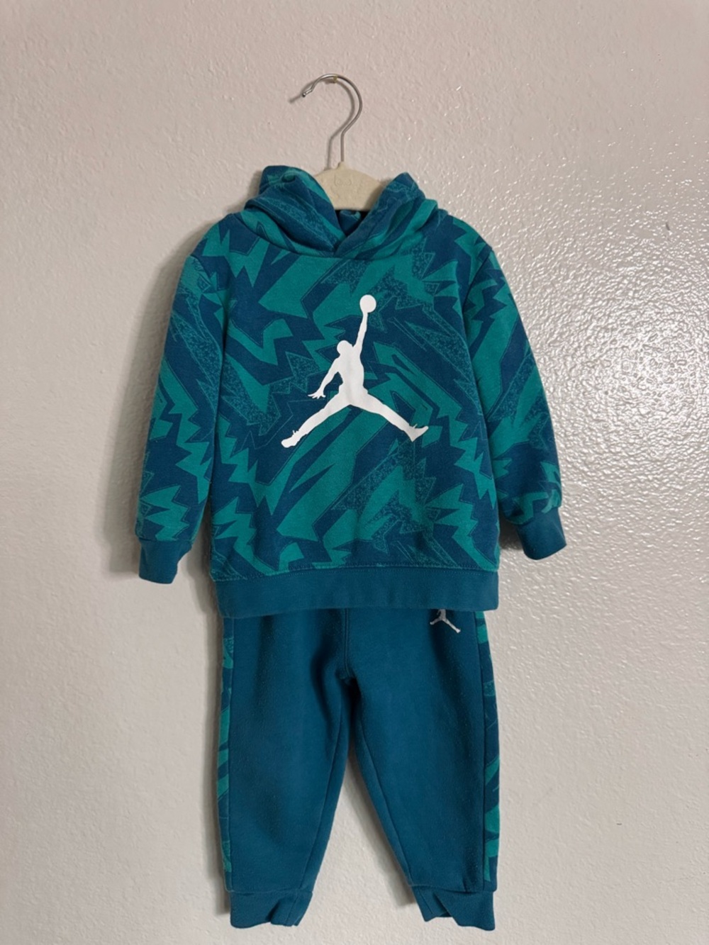 Jordan Teal & Sea Green Boys Hoodie and Joggers Set